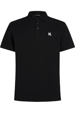 Karl Lagerfeld Logo-embroidered polo shirt
