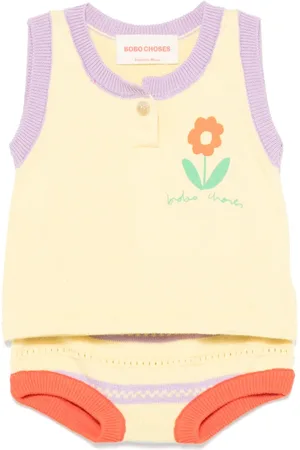 Bobo Choses Flower knitted set