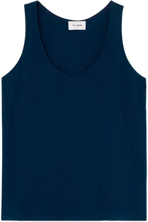 ST. JOHN Silk crepe de chine tank top