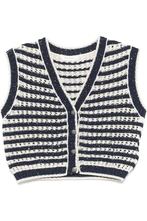 Palm Angels Striped knit vest