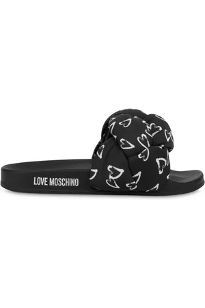 Moschino Heart-print slides