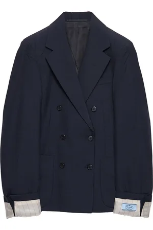 Prada Double-breasted kid mohair blazer