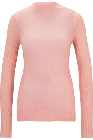 HUGO BOSS Mock-neck ribbed-knit jumper