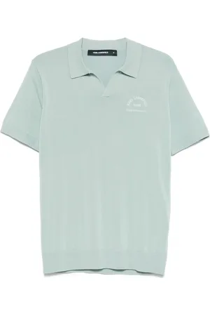 Karl Lagerfeld Logo-embroidered polo shirt