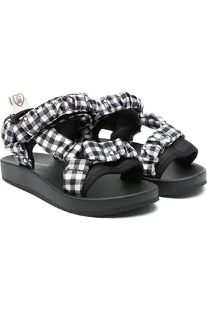 MONNALISA Gingham-check sandals