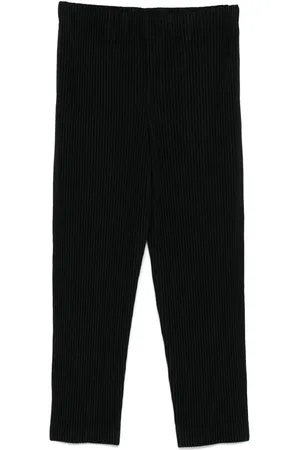 Issey Miyake Pliss??-effect trousers
