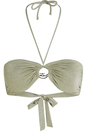 Karl Lagerfeld Logo-ring bikini top