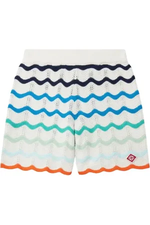Casablanca Gradient-wave crochet shorts