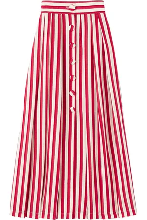 Destree Irving striped high-waisted skirt
