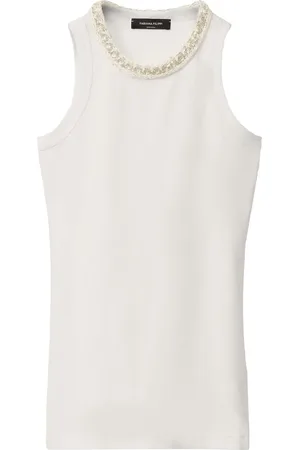 Fabiana Filippi Embroidered-neck tank top