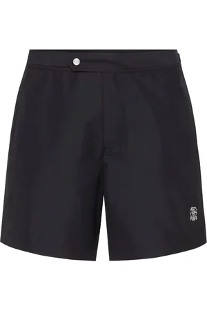 Brunello Cucinelli Logo-print swim shorts