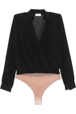 Elisabetta Franchi Cufflink-detail georgette bodysuit