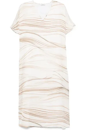 PESERICO SIGN Striped midi dress