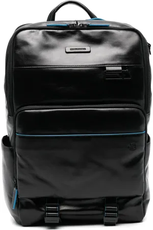 Piquadro Logo-plaque leather backpack