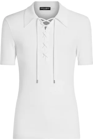 Dolce & Gabbana Laced short-sleeve polo shirt