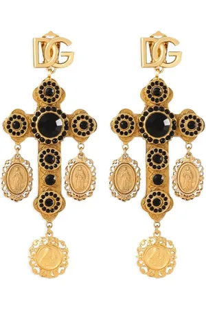 Dolce & Gabbana Cross drop earrings