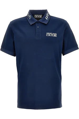 VERSACE Logo-embroidered polo shirt