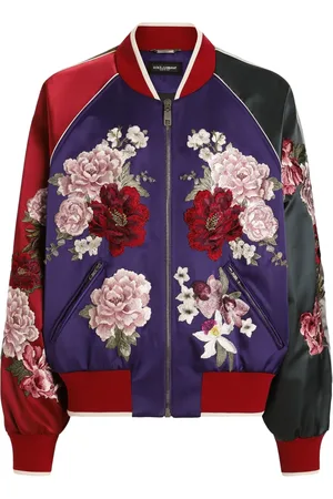 Dolce & Gabbana Rose print bomber jacket