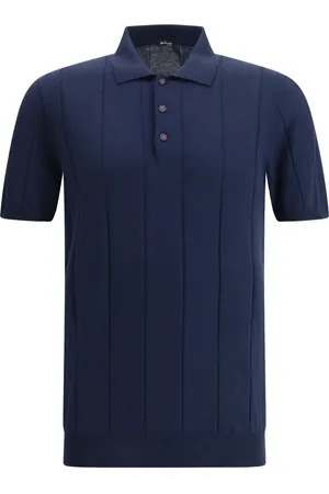 Kiton Ribbed-knit polo shirt