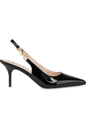 Moschino Patent-leather sling-back pumps