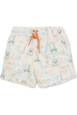 Stella McCartney Cream Lettering-print shorts