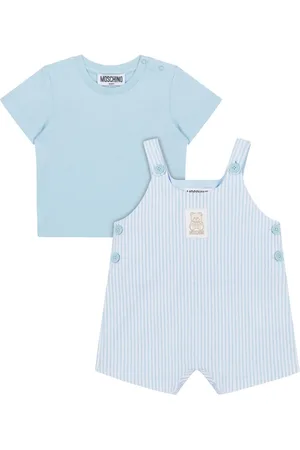 Moschino Striped dungaree set