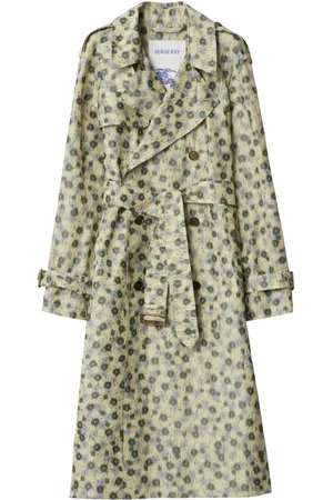 Burberry Long daisy-print trench coat