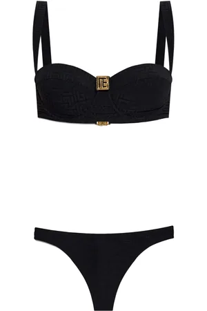 Balmain Logo plaque bikini