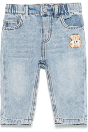 Moschino Teddy Bear-embroidered jeans