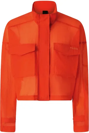 Pinko Logo-embroidered cropped jacket