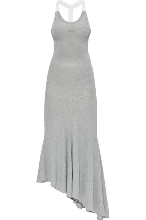 OFF-WHITE Ribbed-knit midi dress