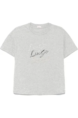 Liu Jo Rhinestone-logo T-shirt