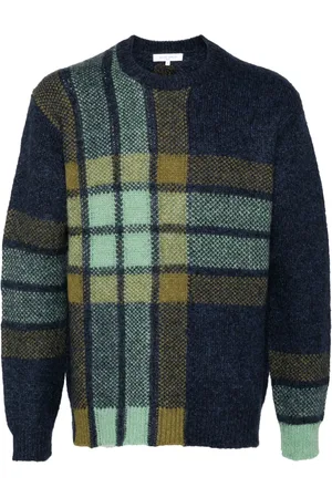 Maison Kitsuné Graphic check intarsia jumper