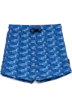 EA7 Logo-print swim shorts