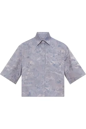 OFF-WHITE Angel-print cropped cotton shirt