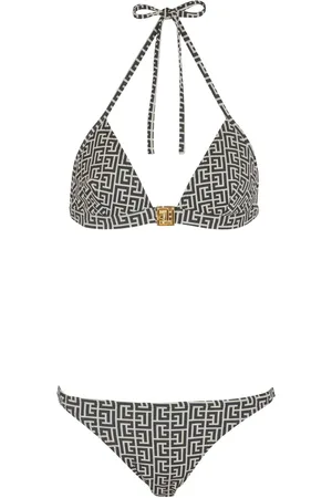 Balmain Jacquard-pattern bikini