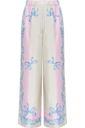 VERSACE Cameo silk trousers