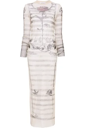 Jean Paul Gaultier Tattoo Marini??re maxi dress