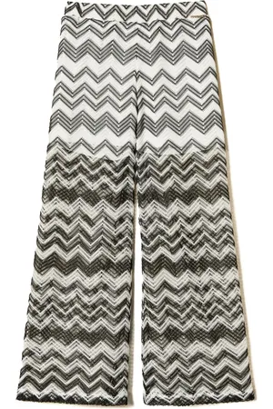 Twin-Set Mesh trousers with chevron pattern