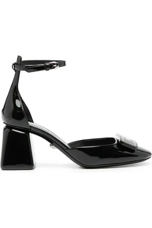 VERSACE Leather 80mm pumps