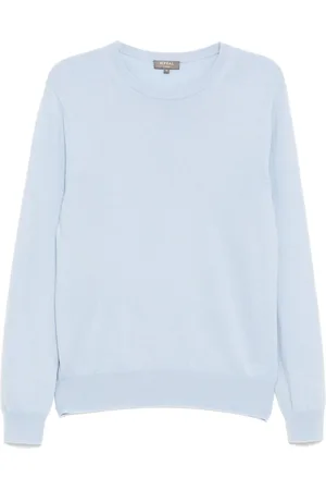 N.PEAL Oxford round neck jumper
