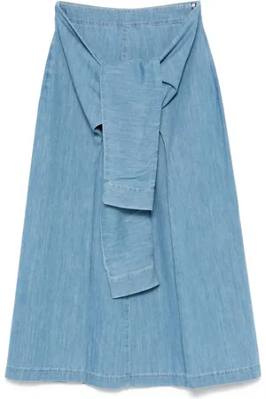 Fabiana Filippi Knot-detail denim skirt
