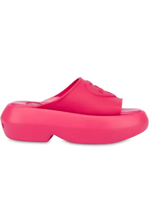 Moschino Logo-embossed slides