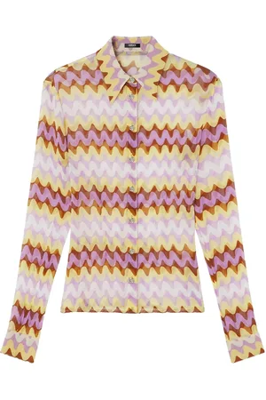 VERSACE Wave crepe shirt