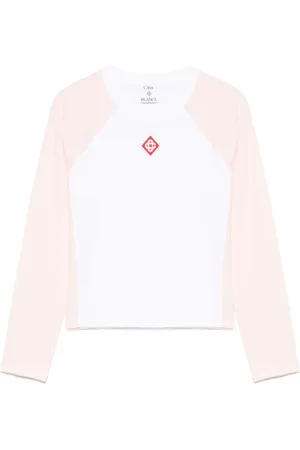 Casablanca Diamond-logo cropped T-shirt