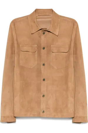 SALVATORE SANTORO Suede shirt jacket