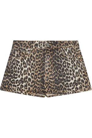 Ganni Leopard-print shorts
