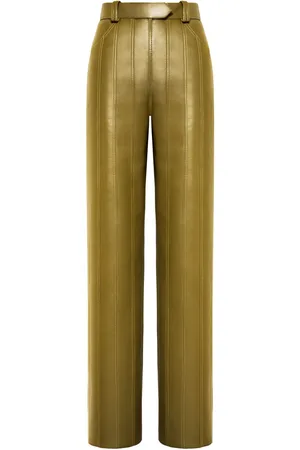 ALEKSANDRE AKHALKATSISHVILI Faux-leather trousers