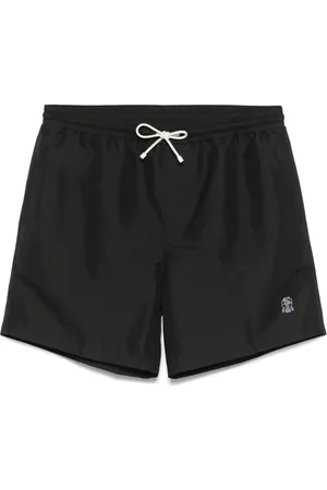 Brunello Cucinelli Logo-embroidered swim shorts