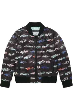 Philipp Plein Cars Racing satin bomber jacket